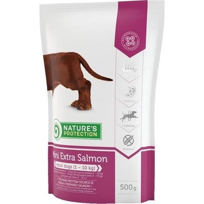 KIKA LT UAB Nature's Protection Dog Dry Adult Mini Extra Salmon 500 g