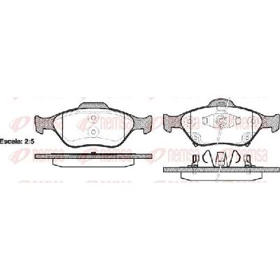 Sada brzdových platničiek kotúčovej brzdy (na jednu nápravu) REMSA 0766.12 0766.12