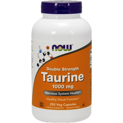 NOW NOW Taurine Double Strength (Таурин двойна сила) 1000 mg, 250 растителни капсули