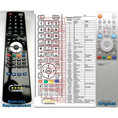 GENERAL PIONEER VXX3071 - съвместимо дистанционно управление на марката General (VXX3071)