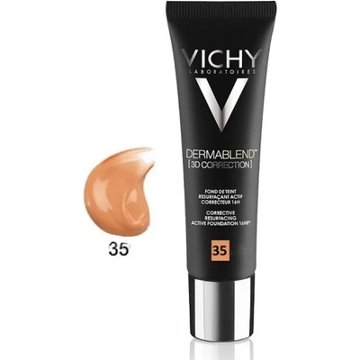 Vichy Коригиращ фон дьо тен за изглаждане повърхността на кожата 16Ч Пясък , Vichy Dermablend 3D Correction SPF25 45 Gold 30ml
