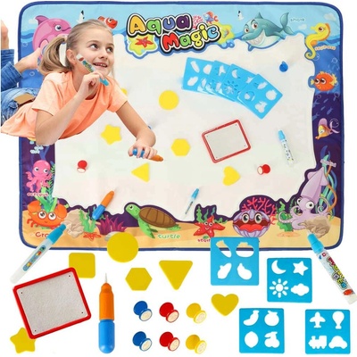 KIK Vodné podložka na kreslenie a 2 perá a šablóny