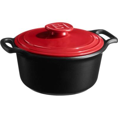 Emile Henry Odľahčený keramický kastról na indukciu s pokrievkou Sublime+, Ø 22 cm / 3,0 l, červený granátový 344730P