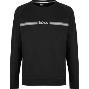 HUGO BOSS Блуза Boss Men's Authentic Cotton Relaxed Fit Crew Sweatshirt - Black 002