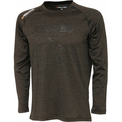 Prologic Tričko Mega Fish Long Sleeve T Shirt Green