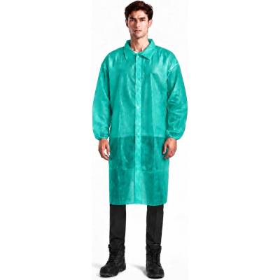 PD-VELCRO-W Jednorazový plášť na suchý zips bílá