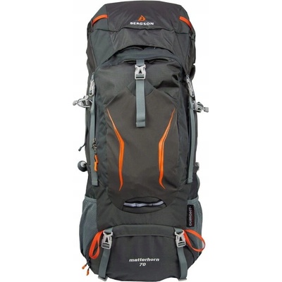 Turistický batoh Bergson Matterhorn 70l sivý