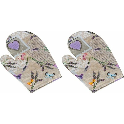 Bellatex Patchwork Fialová Šedá Kuchyňská chňapka 2 ks 28 x 18 cm