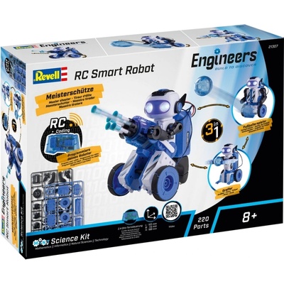 Revell Робот 3 в 1 с радиоуправление Revell - Engineers, Построй, Изследвай, Откривай, 220 части (R21307)