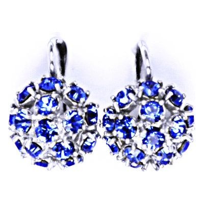 Čištín půlkoule s krystalem Swarovski Saphire NK 1337