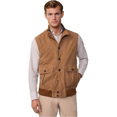 HACKETT Потник Hackett Suede Pkt vest - Brown (Camel Beige)