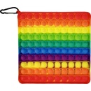 Antistresová hračka Pop it čtverec rainbow Jumbo