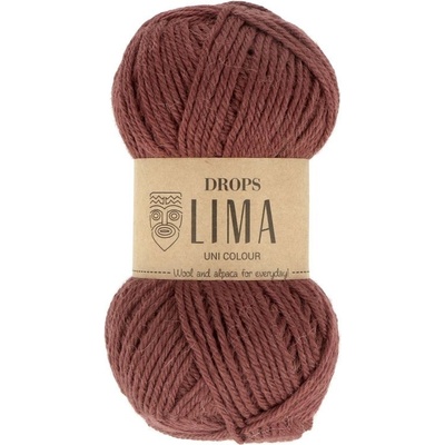 Drops Lima Uni Colour 9023 gaštanová