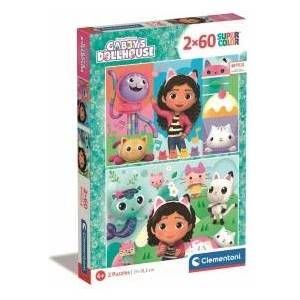 Clementoni Gabbys Dollhouse puzzle 2x60pcs