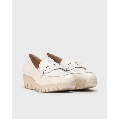 WONDERS BRISA dámské mokasíny béžové lakované