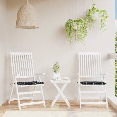 vidaXL Възглавници за градински столове 2 бр черно каре 40x40x4см плат (361014)