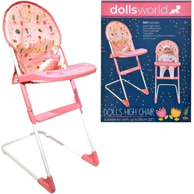 Dolls World Skládací jídelní židlička pro panenky 56 cm