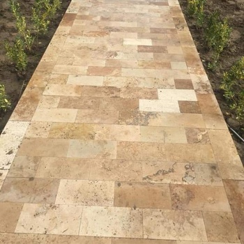 Image 1 of Ramois travertin Травертин 15x40 см, дебелина 1, 2 см за под и стена, полуполиран (1540)