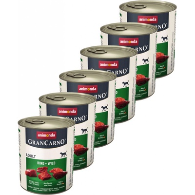 Animonda Gran Carno Original Adult hovädzie mäso a zverina 6 x 800 g