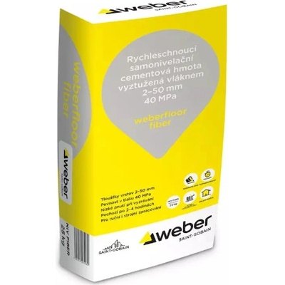 Weber weberfloor FIBER samonivelační hmota s vláknem 25 kg - NIV FIBER 25 – Zboží Mobilmania