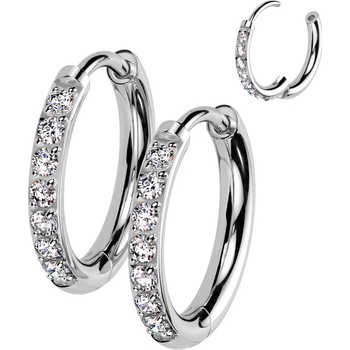 Steel Edge Titanové náušnice krúžky SETRH02-10 Steel