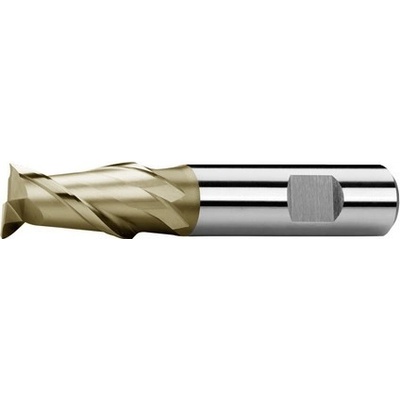 ZPS-FN Fréza válcová čelní Ø3x8x52, Z2, DIN 844K, HSSCo8 ,ZrN,W - ZPS-270618-030-ZRN