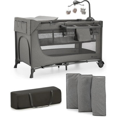 KinderKraft JOY FULL 2 бебешка кошара с аксесоари DARK GREY (NEW024343)