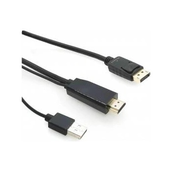 Lindy 41426 адаптер за видео кабел 2 м HDMI + USB DisplayPort Черен, Червен