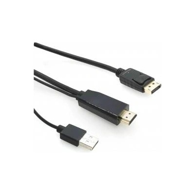 Lindy 41426 адаптер за видео кабел 2 м HDMI + USB DisplayPort Черен, Червен