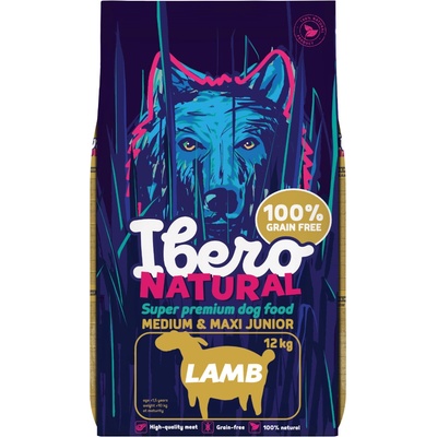 Ibero Grain-free Dog Medium & Maxi Junior Lamb 12 kg