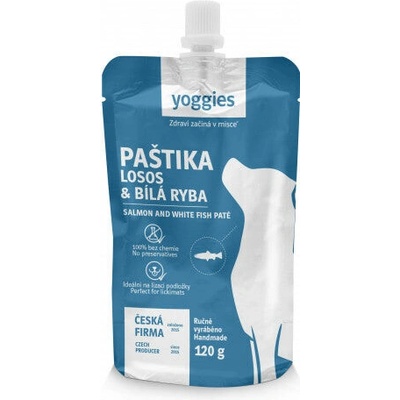 Yoggies paštika losos a bílá ryba 120g