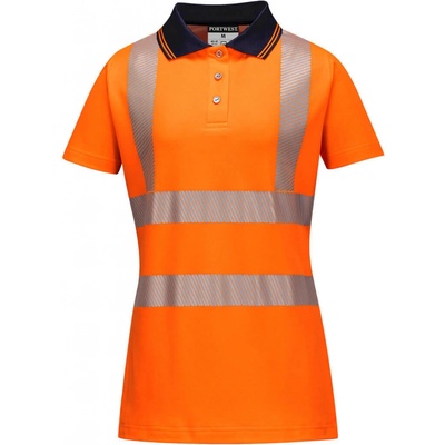 Portwest HI-VIS LW72 Dámska funkčná reflexná polokošeľa HV oranžová/čierna XXL