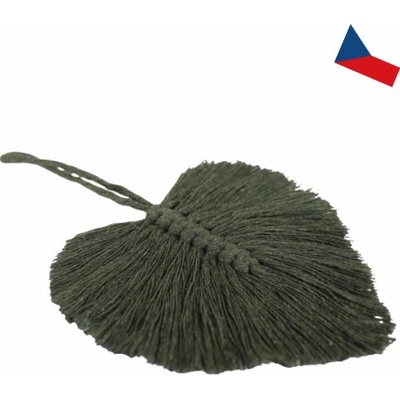 Světlé béžový macramé list na zeď Macrame Leaf, 26x32 cm Barva: Béžová