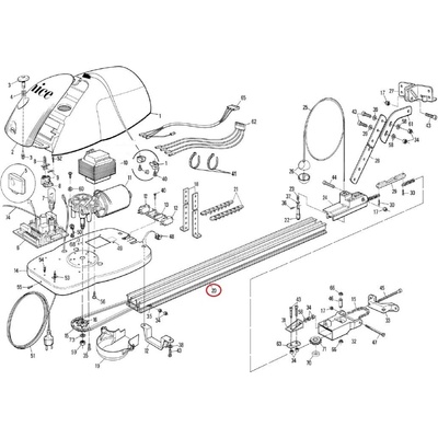 BPA0331A.4565 hliníková šína L = 2950 mm pre SPIDO