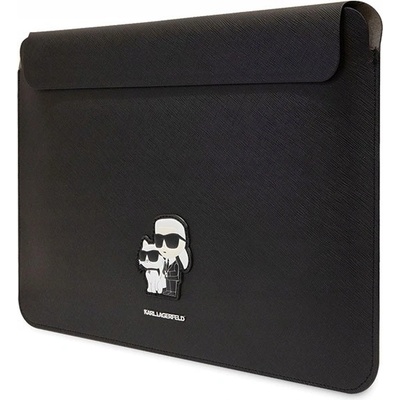 Karl Lagerfeld Saffiano Karl and Choupette NFT Computer Sleeve 13/14" Black KLCS14SAKCPMK