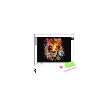 Image 1 of Rila Crafts Диамантена мозайка - гоблен Rila Crafts, 30х40см, Лъв (R1-12F)