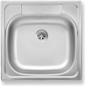 FERRO - Мивка 48x48 см, от неръждаема стомана DR48/48 (DR48/48) Мивка за вграждане