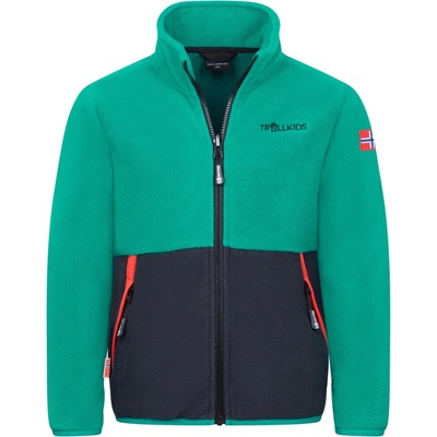 TROLLKIDS Детско поларено яке Trollkids Kid's Storfjord Jacket Fleece jacket - Dark Cyan / Black - размер 152 (EU) (703-4008-0819)
