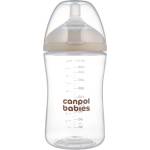 Canpol babies Бебешко шише с двузонов биберон Canpol - Natural Shape, 260 ml, 3 м+ (35/401) - ozone