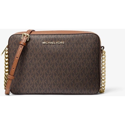 Kabelka kabelka cez rameno Michael Kors hladká koža hnedá