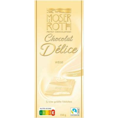 Moser Roth Bílá čokoláda s bílou pěnovou náplní 150 g