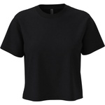 Next Level Apparel n 7610 / Дамски къс топ от плътен памук - черен s (08761000201)