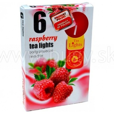 Admit Tea Lights Raspberry 6 ks