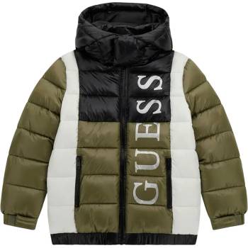 GUESS Трицветно яке за момче в черно, бяло и зелено Guess