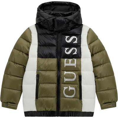 GUESS Трицветно яке за момче в черно, бяло и зелено Guess