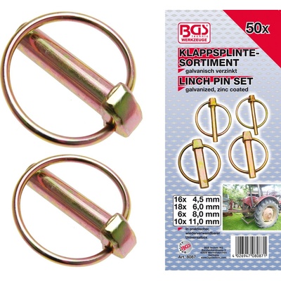 BGS 8087, Sada zajišťovacích závlaček | 50dílná