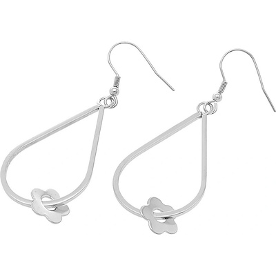 MPM Dámské ocelové visací nerezové náušnice 5694 stříbrné barvy SER.5694