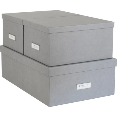 Bigso Комплект от 3 сиви кутии за съхранение Inge - Bigso Box of Sweden (811354141-99)