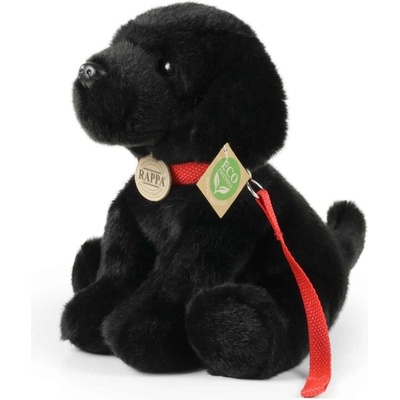 Rappa Плюшено Куче Черен лабрадор, с каишка, 28 см, седящо (230088)
