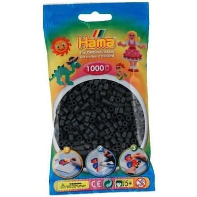 Hama MIDI Zažehlovací korálky 1000 ks - tmavě šedé – Zboží Mobilmania